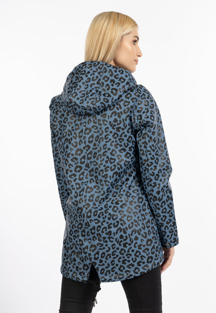 Schmuddelwedda Women's Rain Jacket With Leopard Print