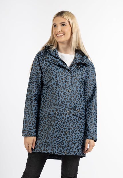 Schmuddelwedda Women's Oversize Rain Jacket With Leopard Print