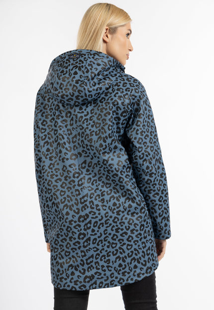 Schmuddelwedda Women's Oversize Rain Jacket With Leopard Print