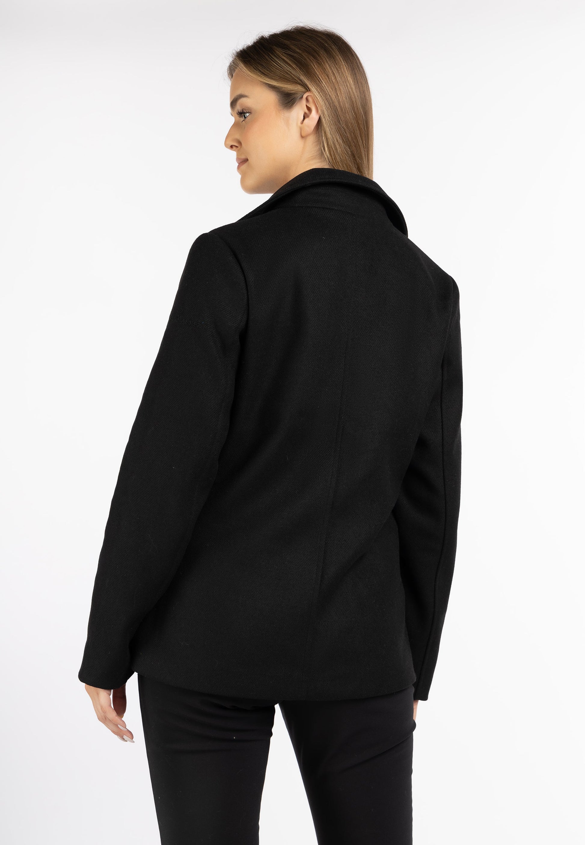 Dreimaster klassik Women's Transitional Pea Coat Made Of A Wool Blend