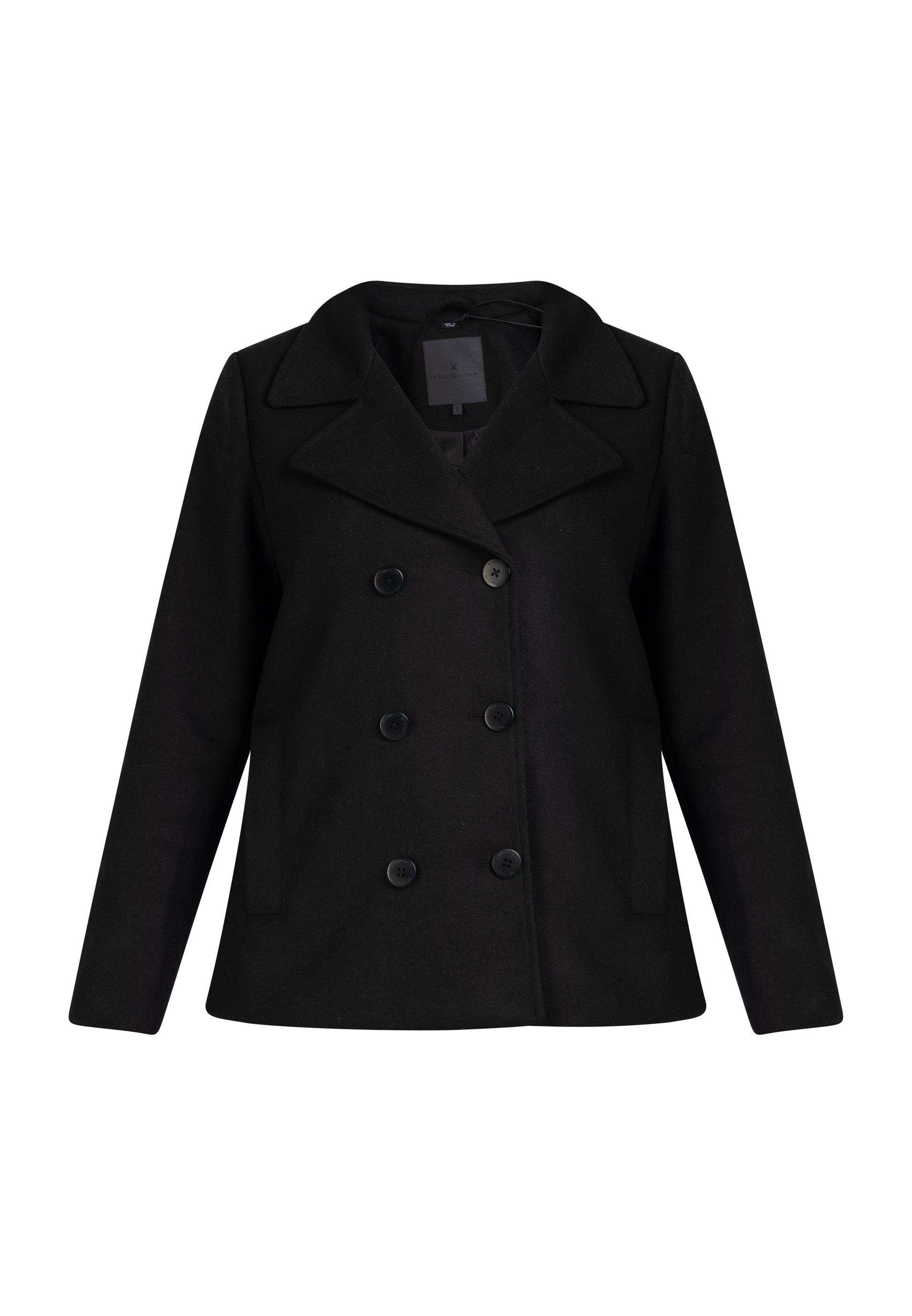 Dreimaster klassik Women's Transitional Pea Coat Made Of A Wool Blend