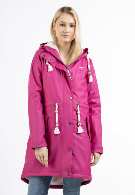 Schmuddelwedda Women's Raincoat With Faux Fur Lining