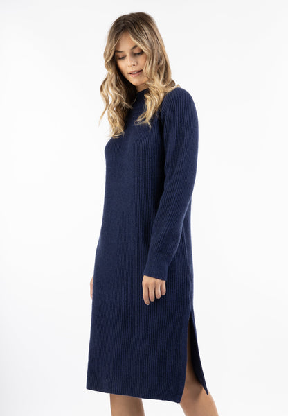Dreimaster vintage Women's Knit Long Sleeve Midi Dress