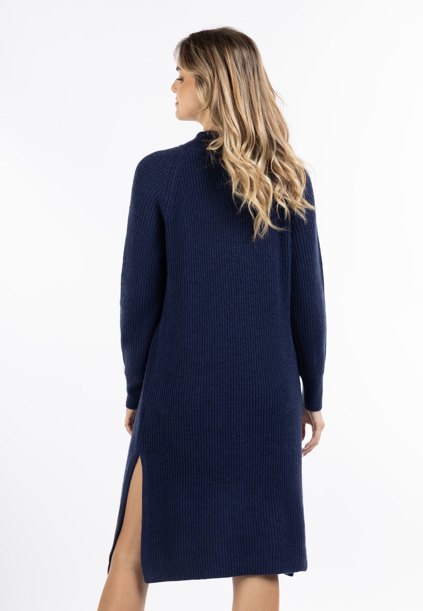 Dreimaster vintage Women's Knit Long Sleeve Midi Dress