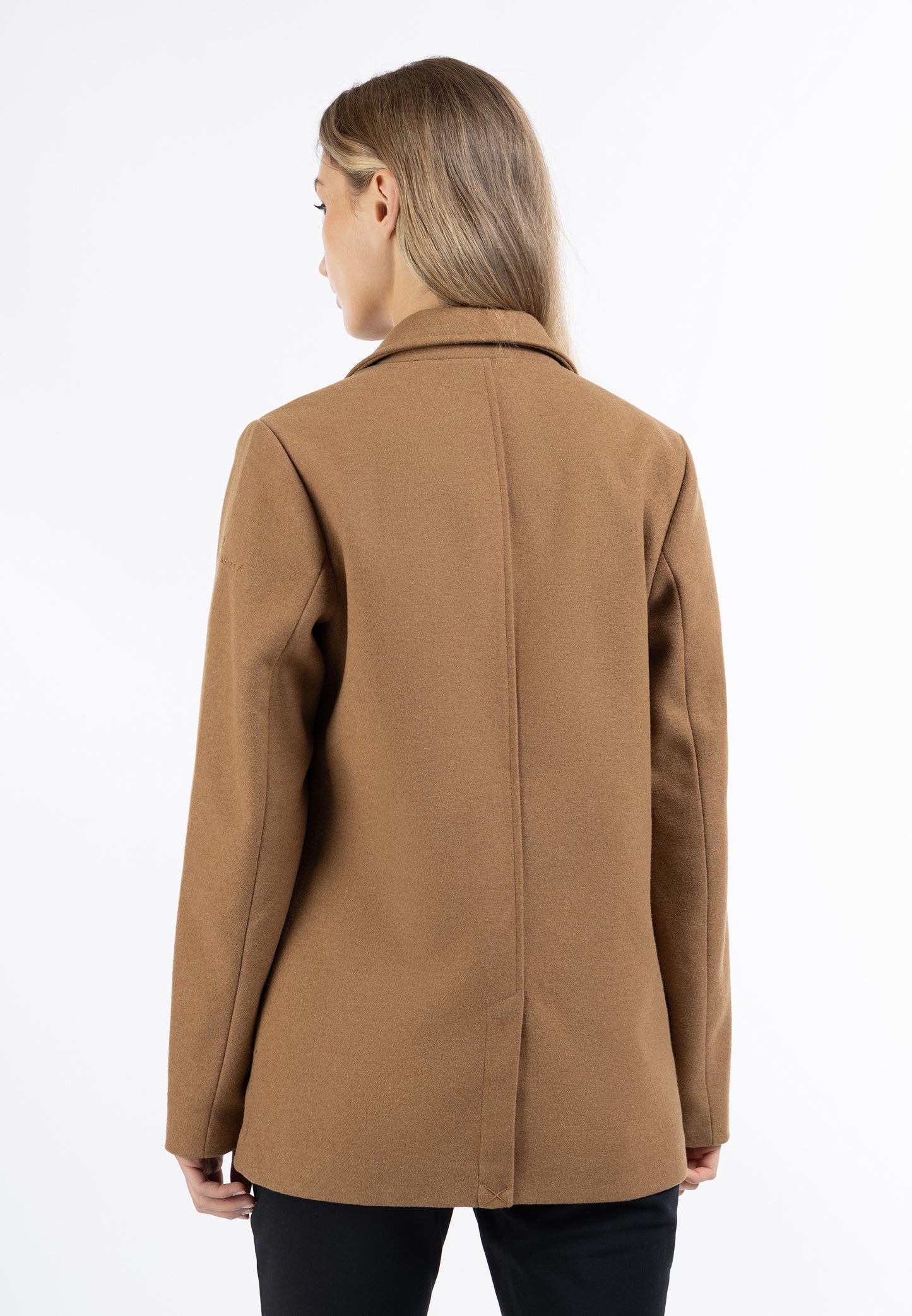 DreiMaster Klassik Kobiety Długi Marynarka z Wełnianej Mieszanki