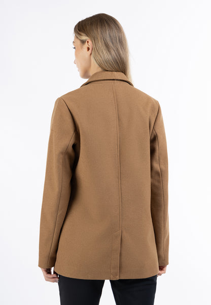 DreiMaster Klassik Kobiety Długi Marynarka z Wełnianej Mieszanki