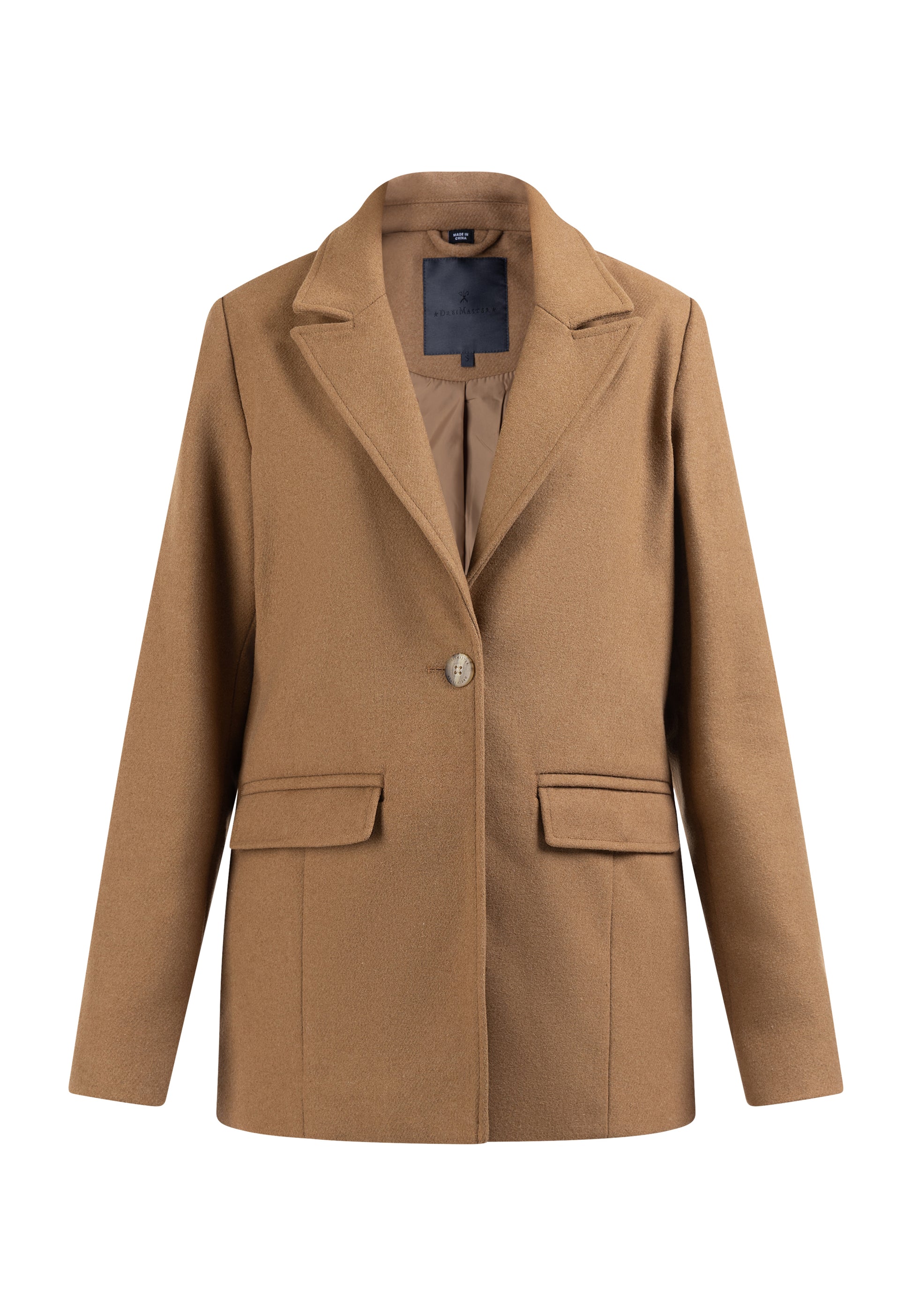 DreiMaster Klassik Kobiety Długi Marynarka z Wełnianej Mieszanki