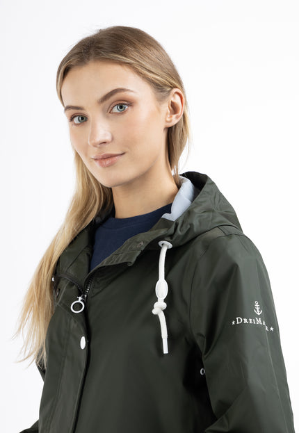 DreiMaster Maritim Women's Rain Jacket With Interior Print