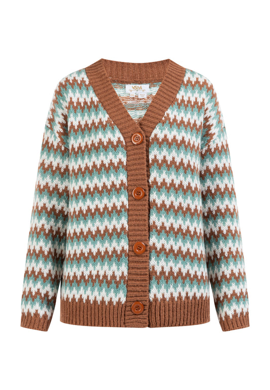 usha FESTIVAL Damen Strickjacke mit Knöpfen