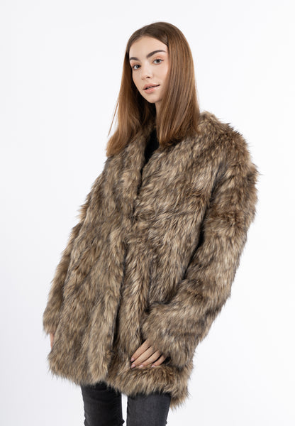 myMo Women's Faux Fur Coat