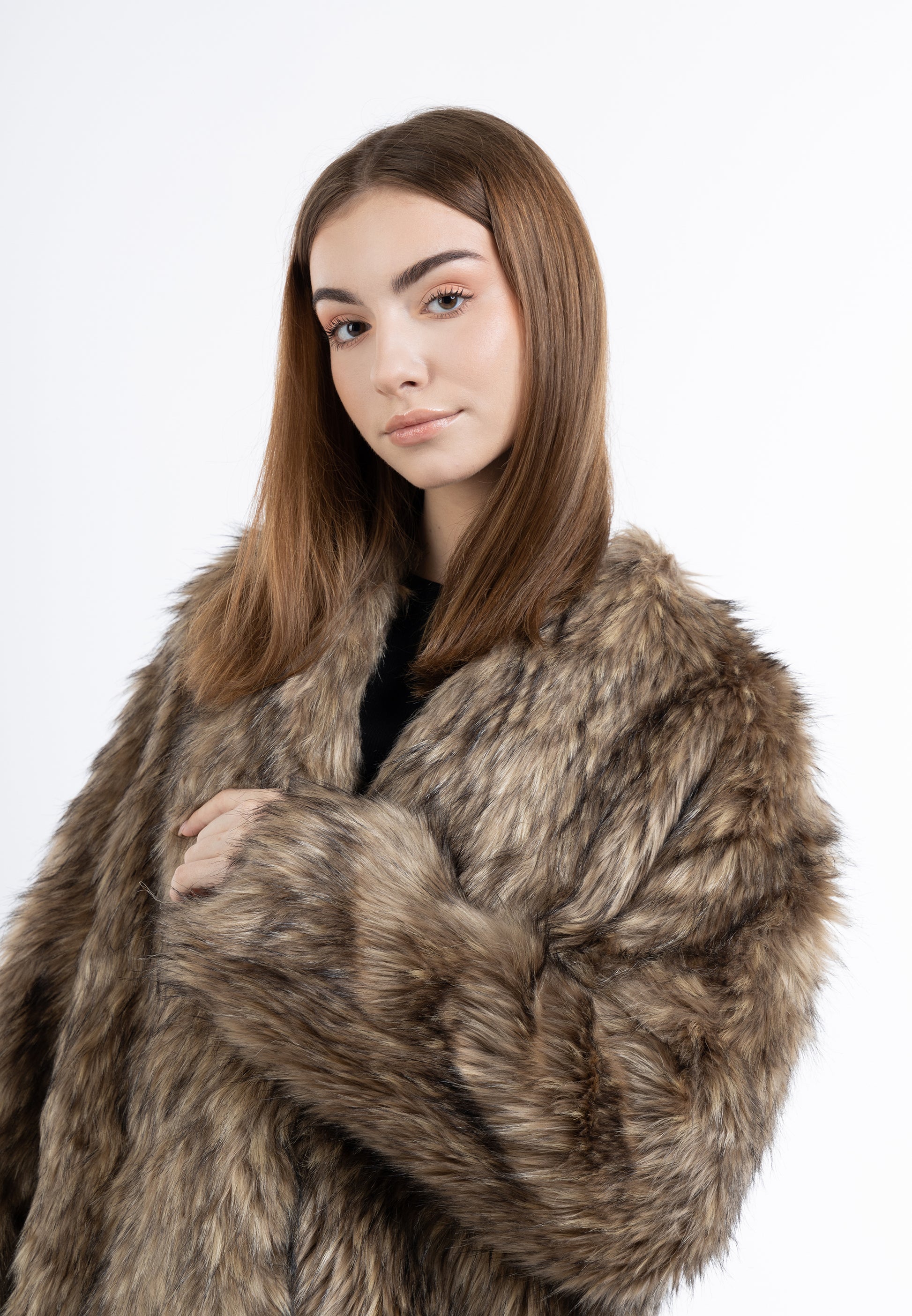 myMo Women's Faux Fur Coat