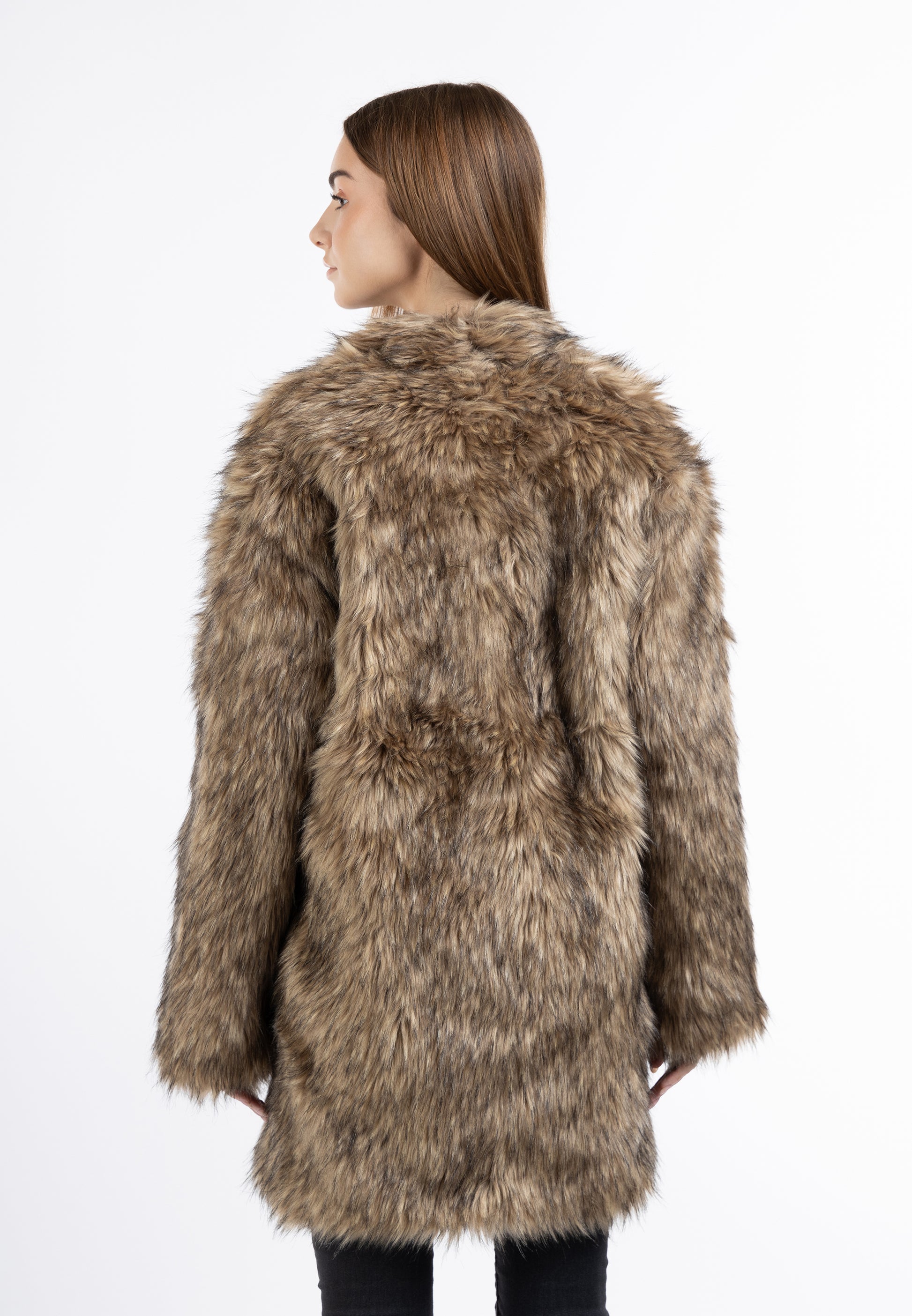 myMo Women's Faux Fur Coat