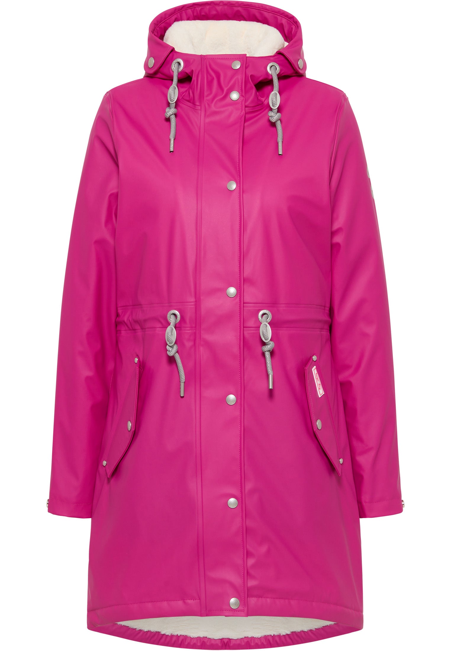 myMo Women's Raincoat With Faux Fur Lining