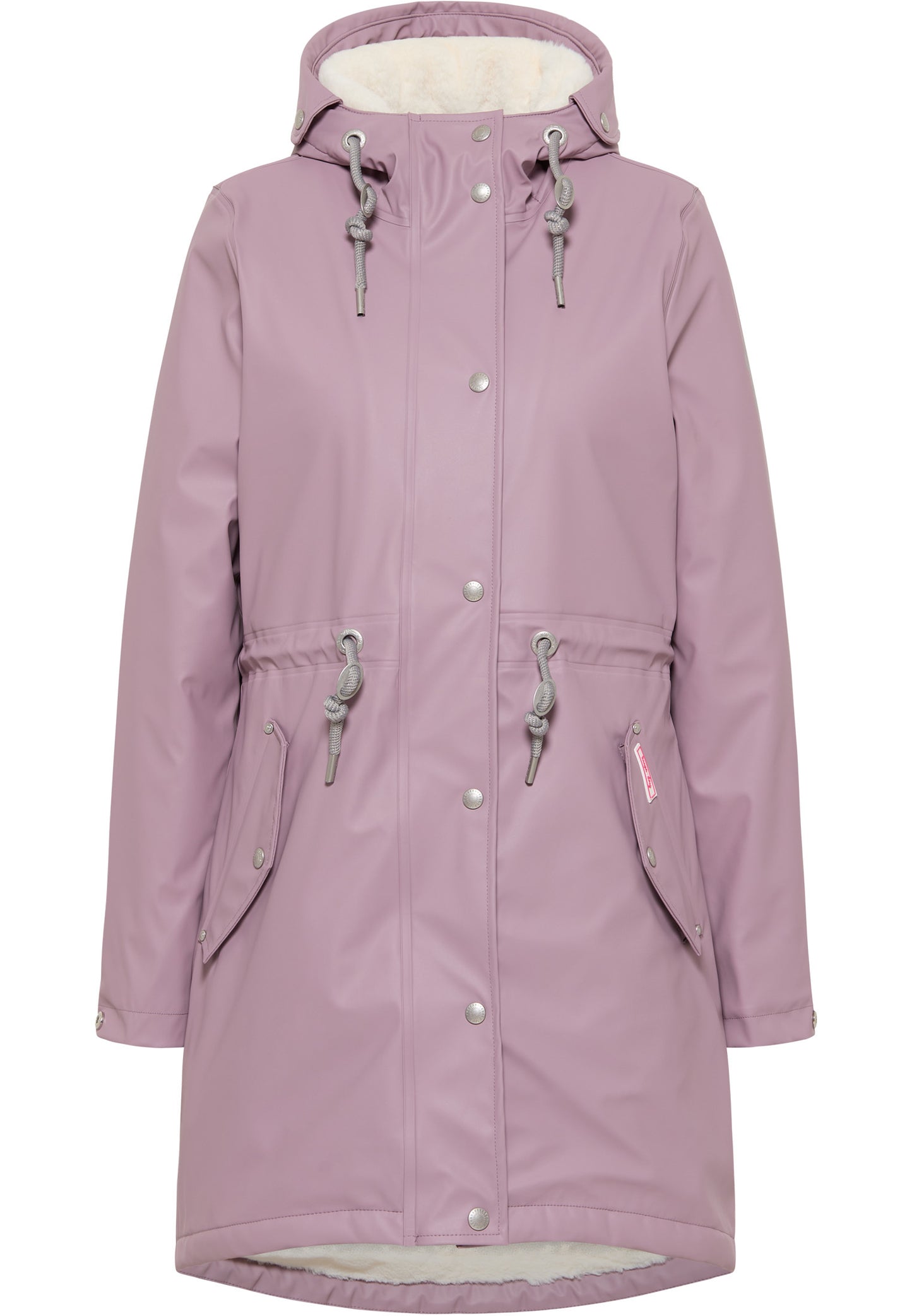 myMo Women's Raincoat With Faux Fur Lining