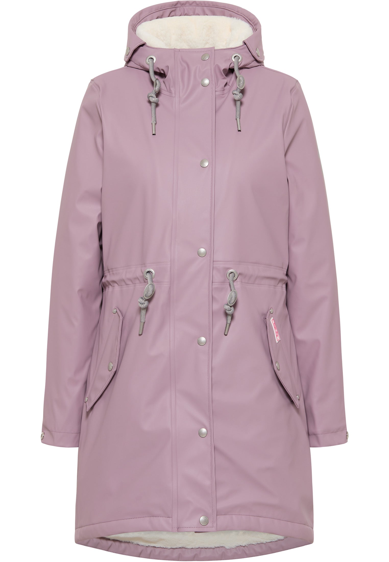 myMo Women's Raincoat With Faux Fur Lining