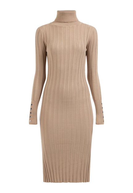 Dreimaster klassik Women's Knit Long Sleeve Midi Dress