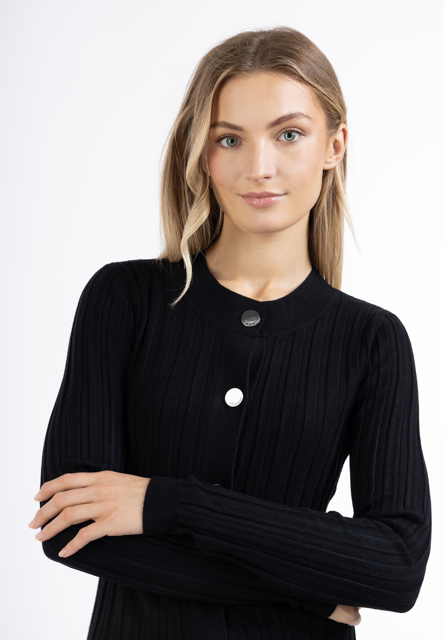 DreiMaster Klassik Damen Cardigan mit Knöpfen