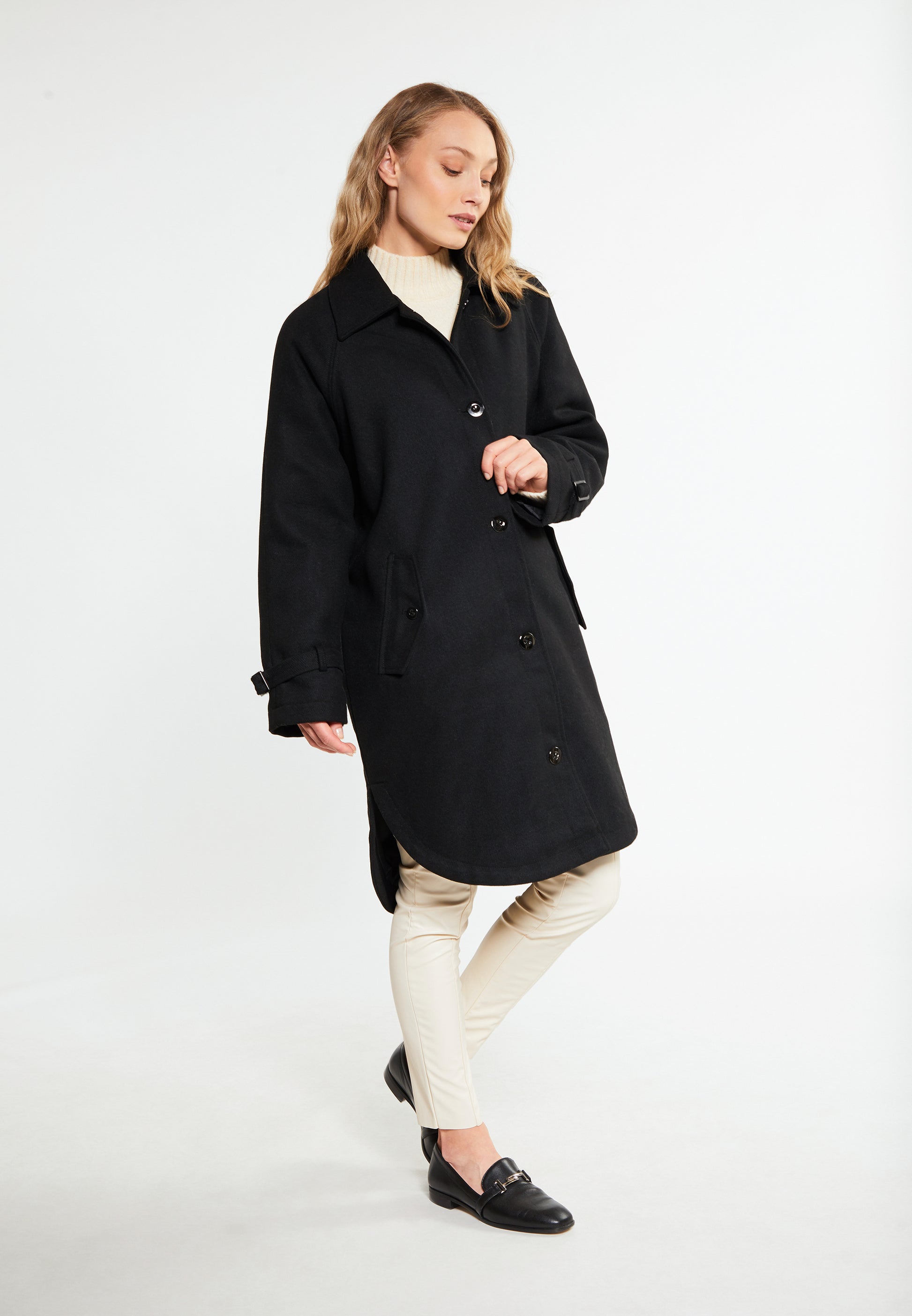 RISA Women's Transitional Coat Made Of Wool Blend