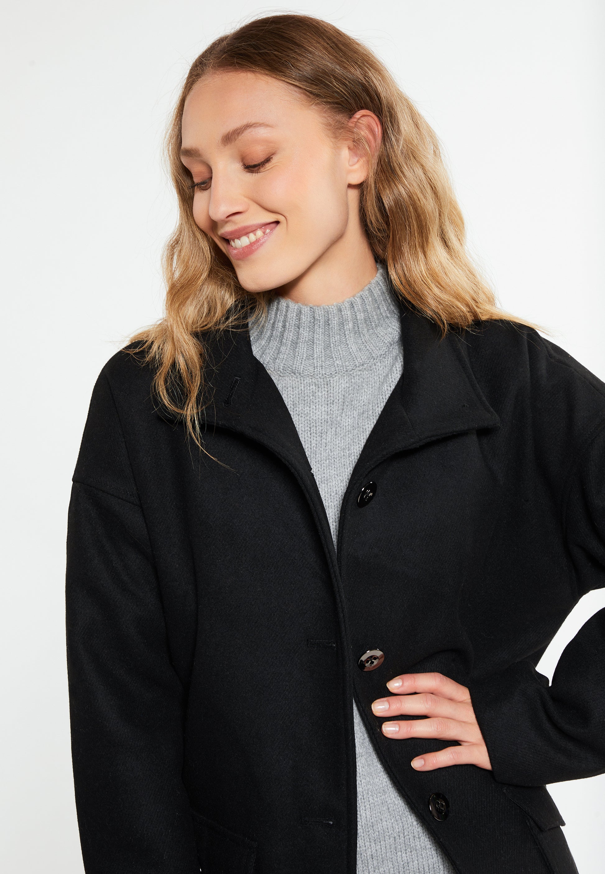 RISA Women's Transitional Coat Made Of Wool Blend