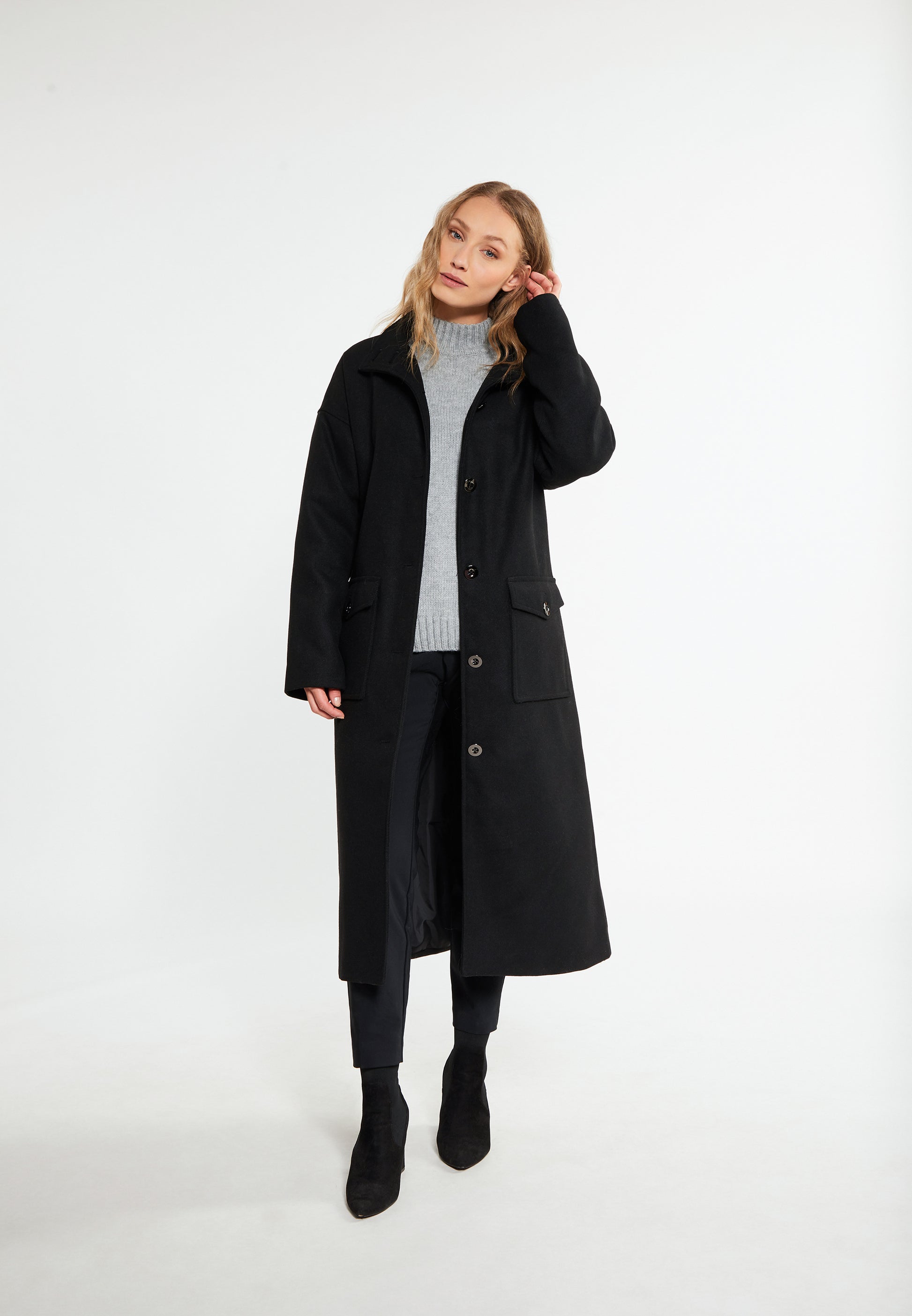 RISA Women's Transitional Coat Made Of Wool Blend