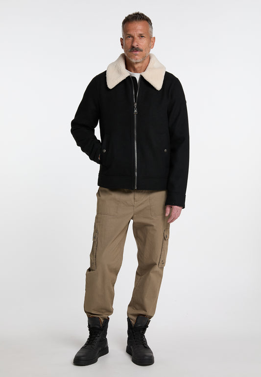 DreiMaster Vintage Herren Übergangsjacke aus einer Wollmischung gefertigt