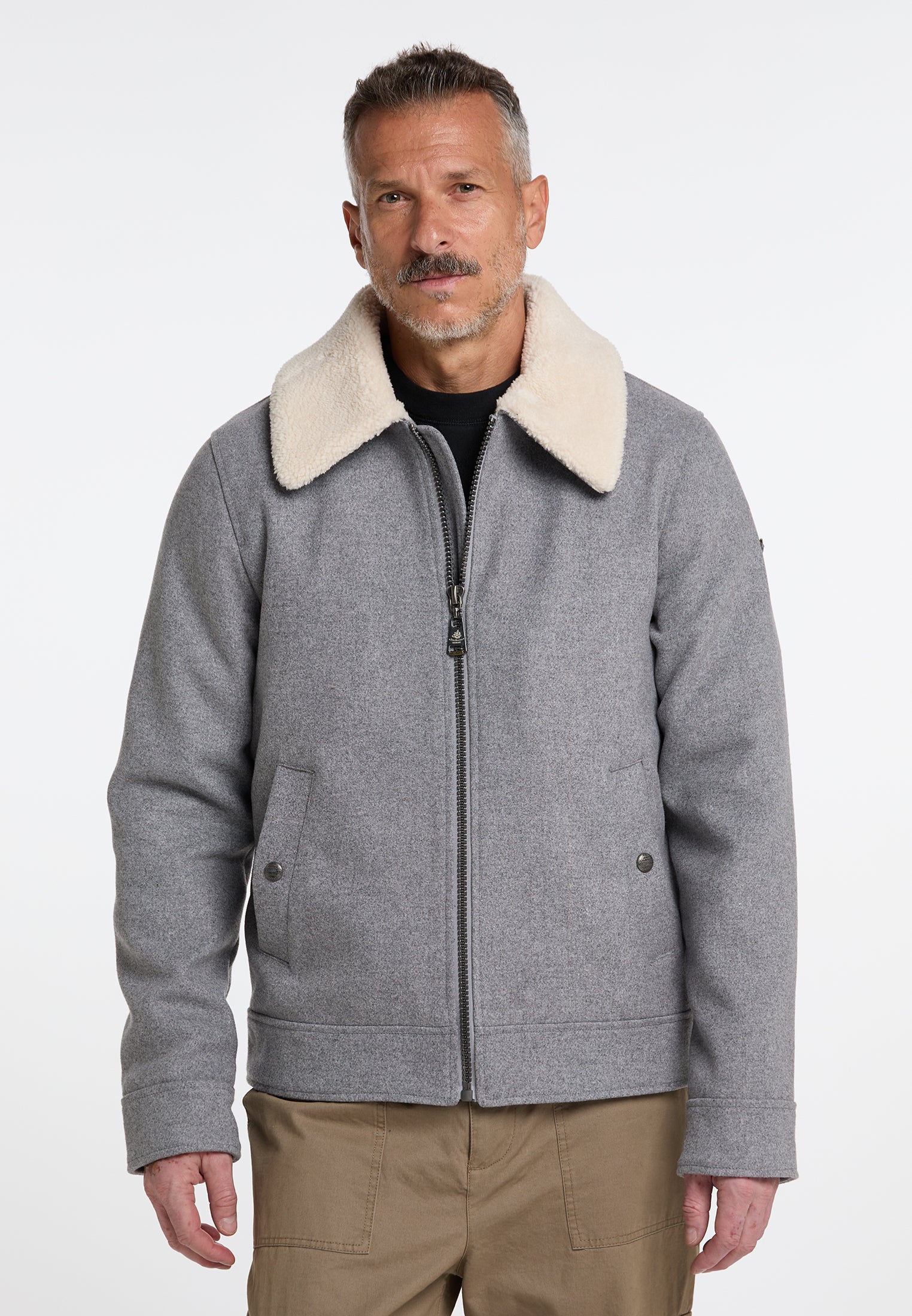 DreiMaster Vintage Męska kurtka przejściowa wykonana z mieszanki wełny