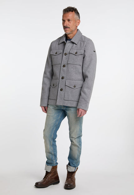 Dreimaster vintage Men's Transitional Jacket Made From A Wool Blend