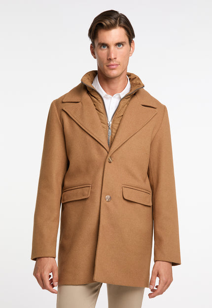 DreiMaster Klassik Men's Transitional Coat Made Of Wool Blend