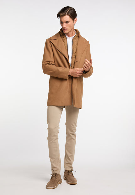 DreiMaster Klassik Men's Transitional Coat Made Of Wool Blend