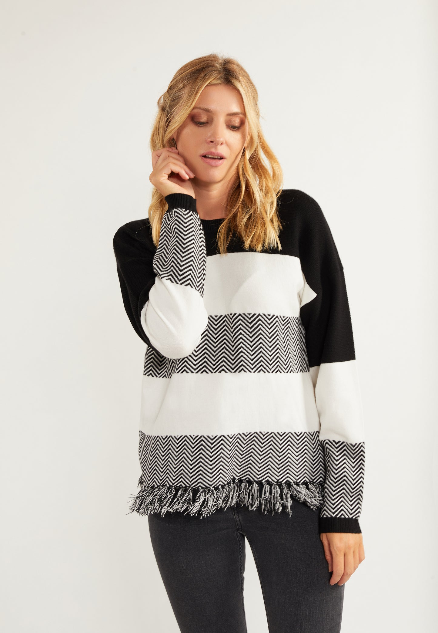 usha FESTIVAL Women's Oversize Knit Sweater
