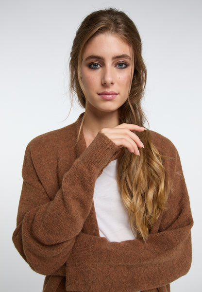IZIA Damen langer Strickcardigan