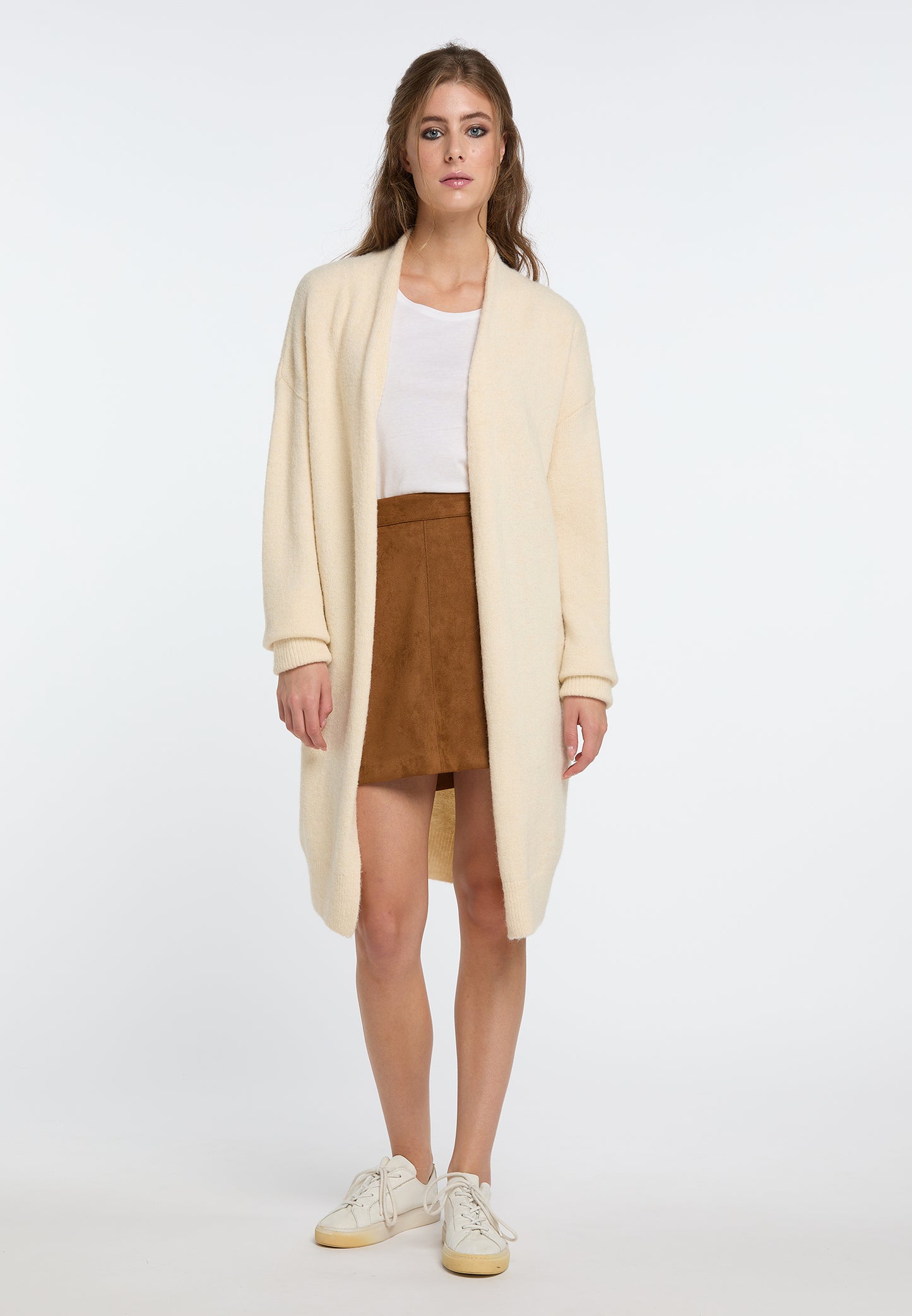 IZIA Damen langer Strickcardigan