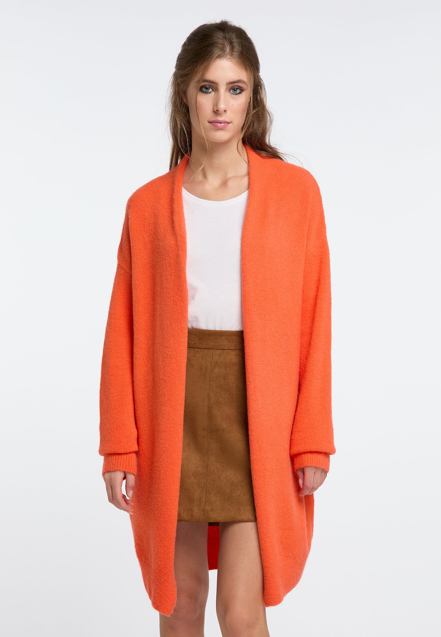 IZIA Damen langer Strickcardigan