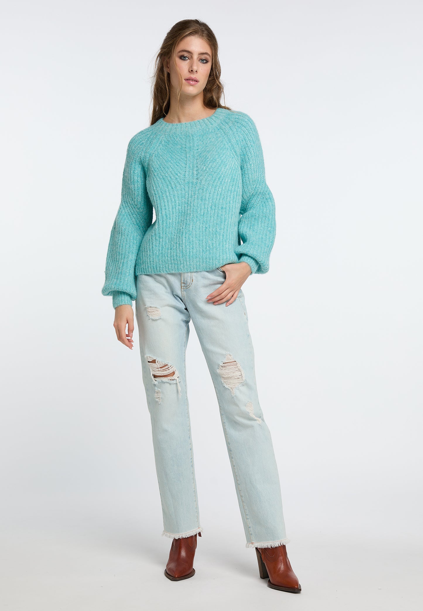 IZIA Damen Strickpullover