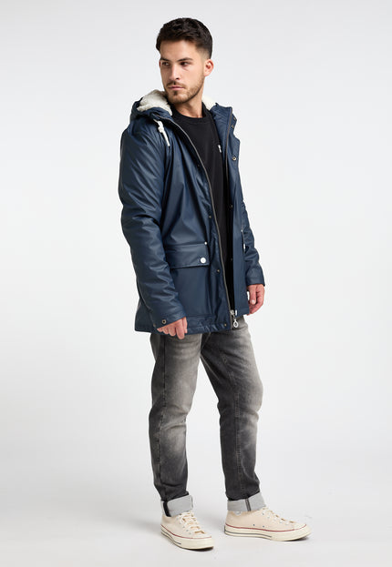 DreiMaster Maritim Herren Regenjacke mit Teddy-Futter