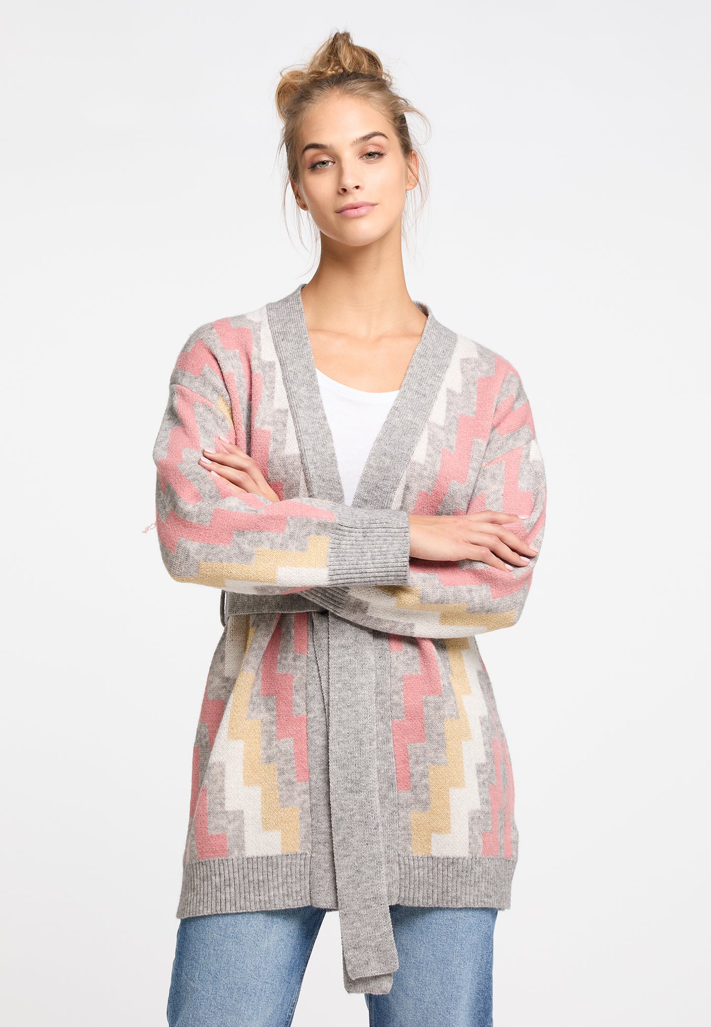 usha FESTIVAL Women's Open Knit Cardigan