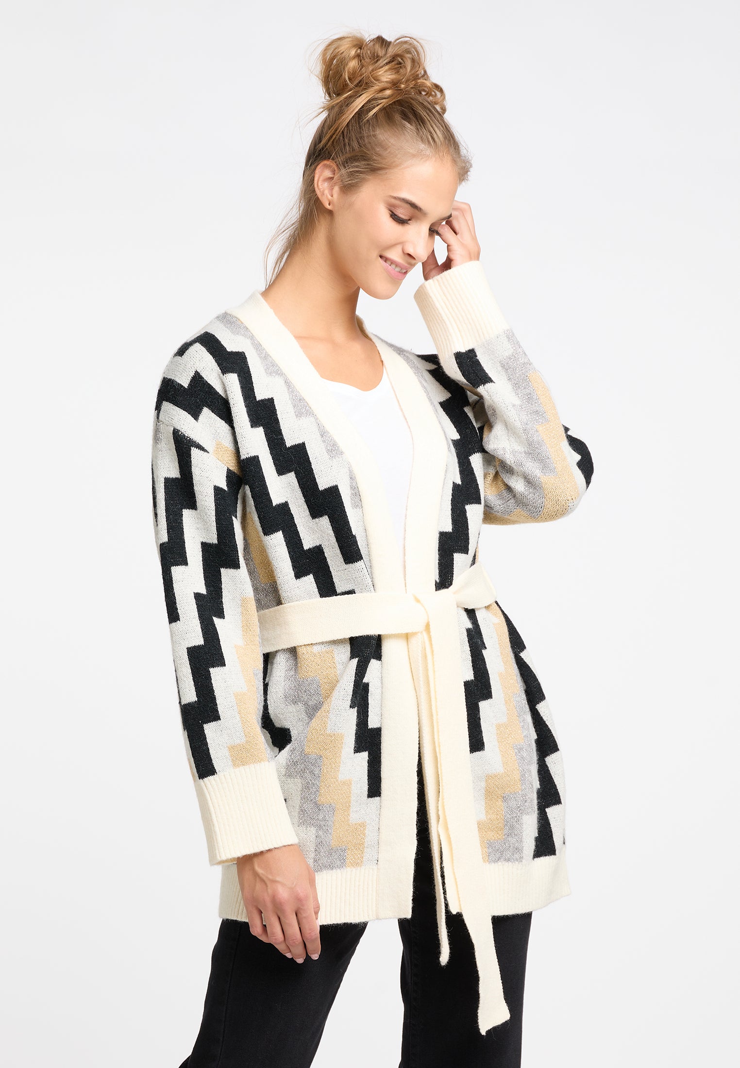 usha FESTIVAL Women's Open Knit Cardigan