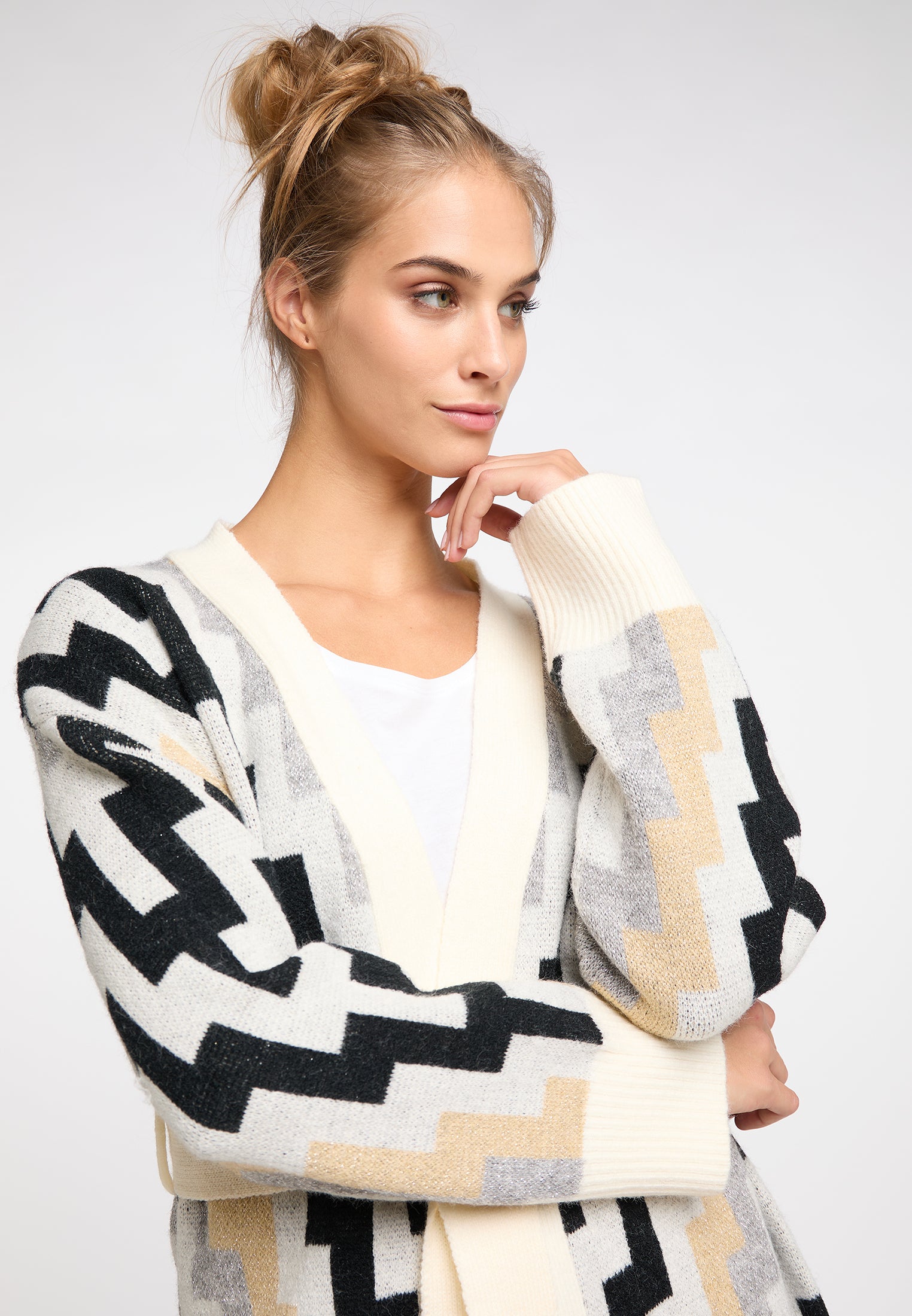 usha FESTIVAL Women's Open Knit Cardigan