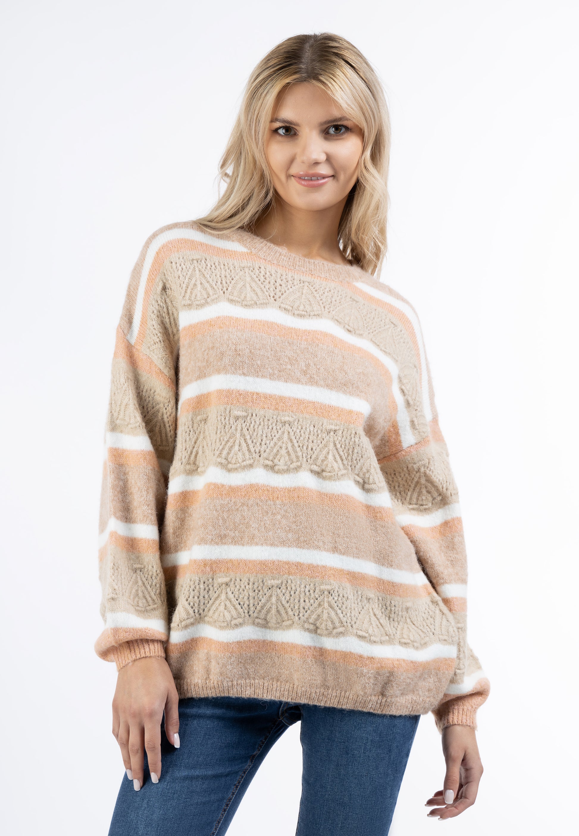 usha FESTIVAL Sweter damski oversize z dzianiny Kobiety