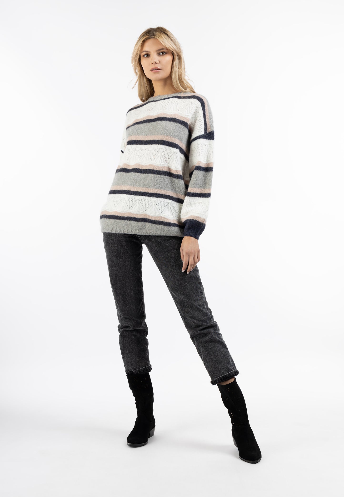 usha FESTIVAL Sweter damski oversize z dzianiny Kobiety