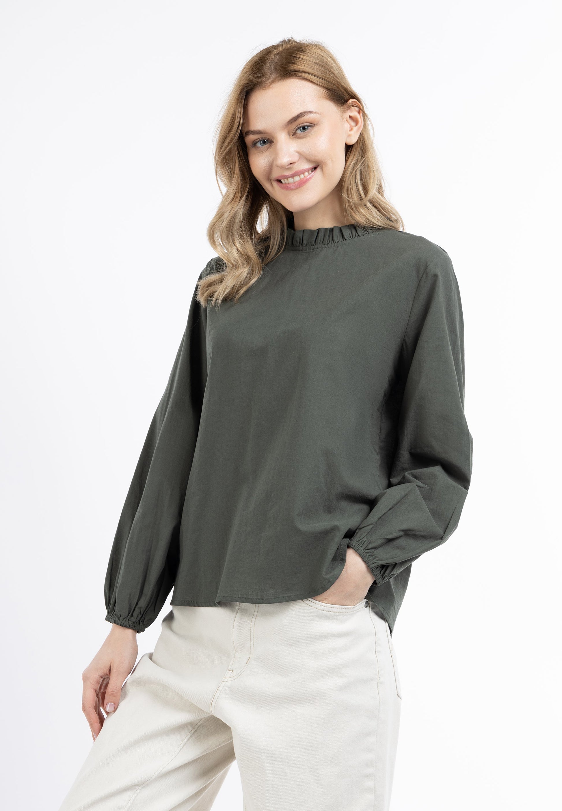 Dreimaster vintage Women's Long Sleeve Blouse