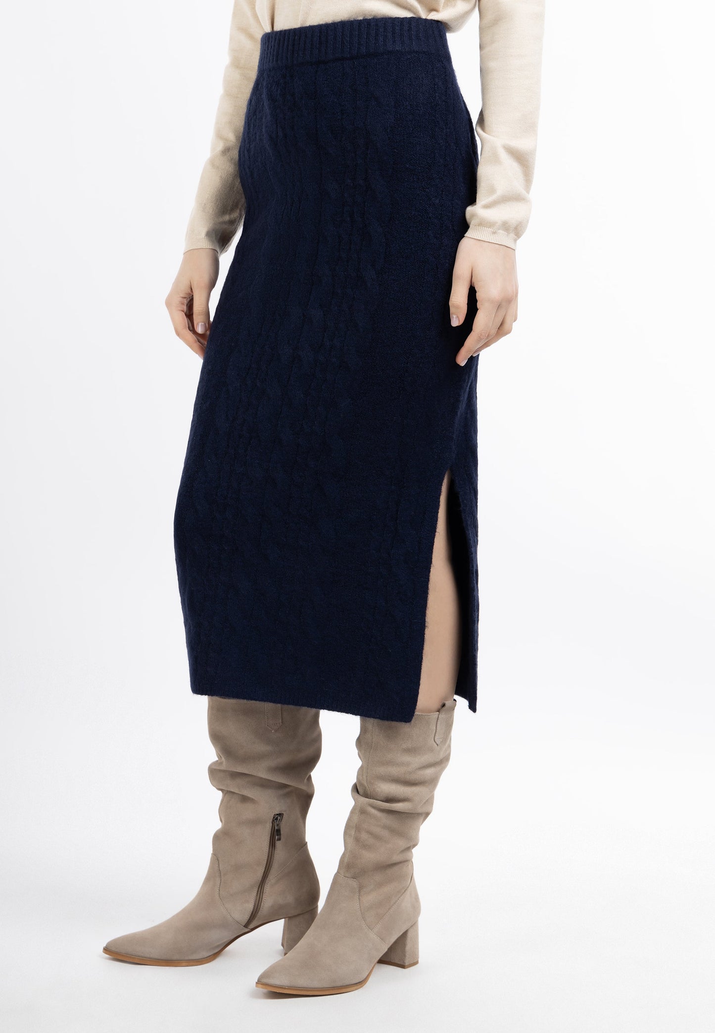 Dreimaster vintage Women's Knit Midi Skirt