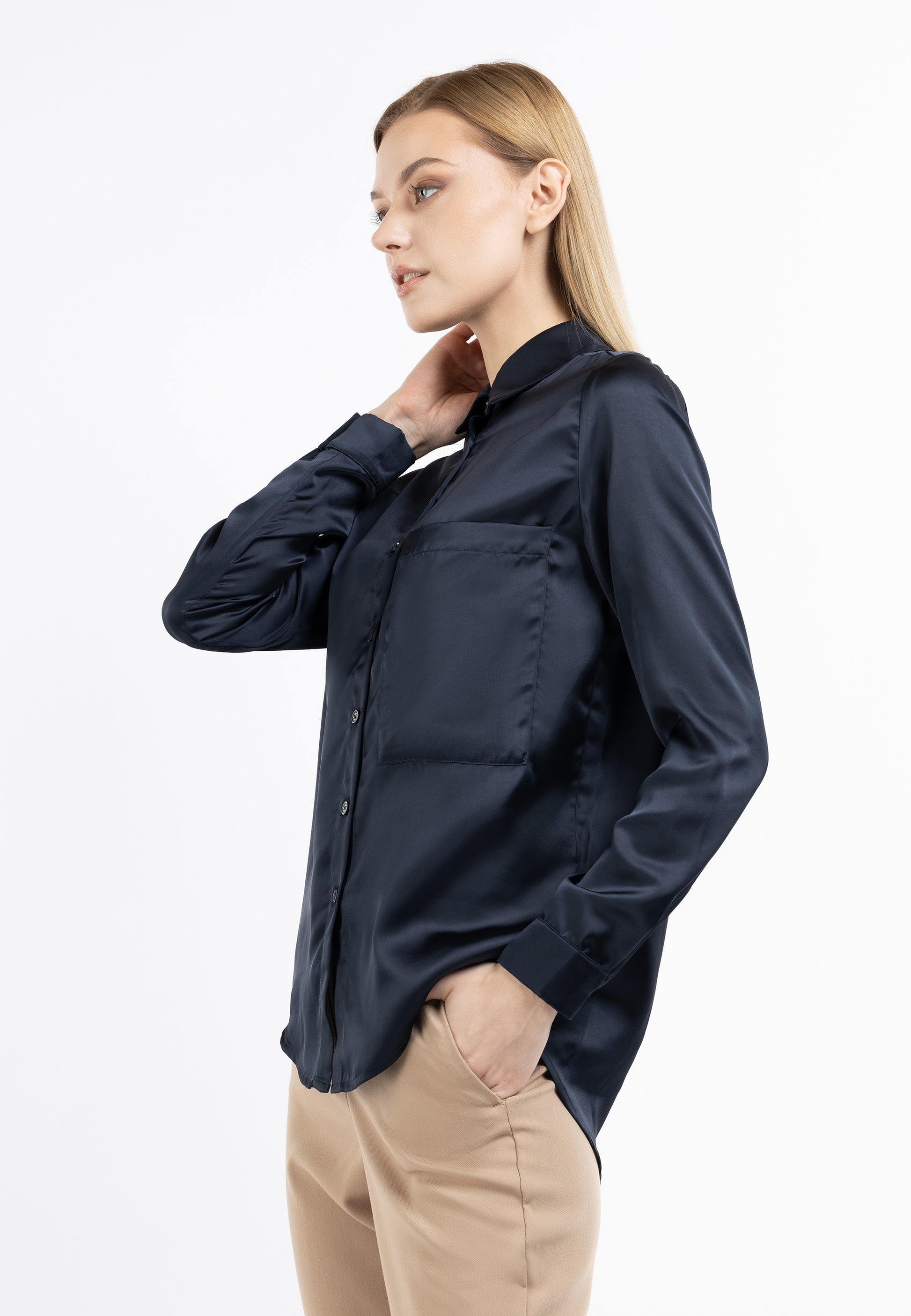 DreiMaster Klassik Damen Hemd Bluse