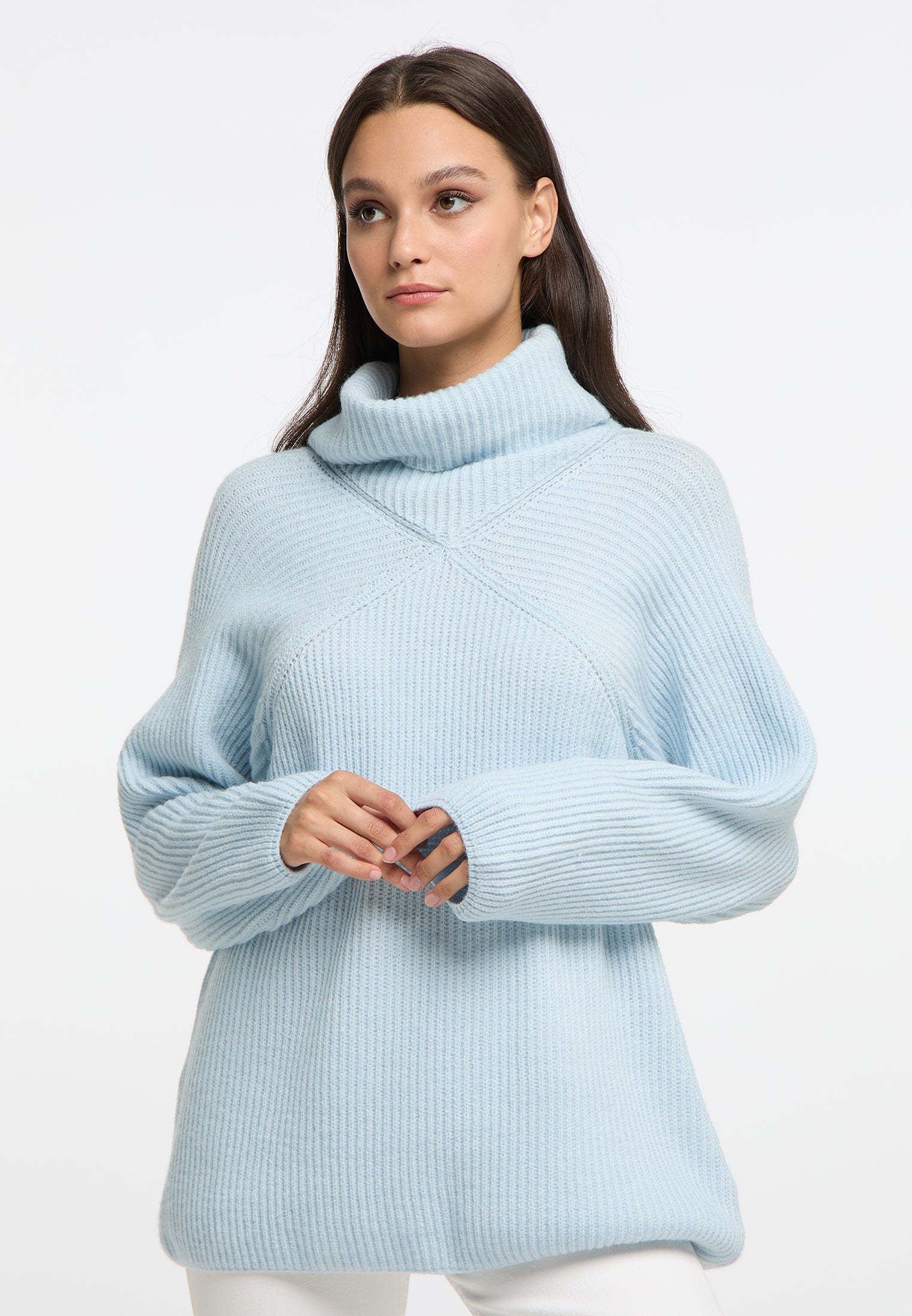 RISA Damen Strick Rollkragenpullover
