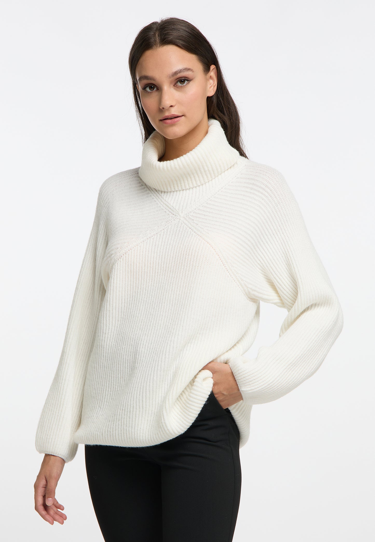RISA Damen Strick Rollkragenpullover