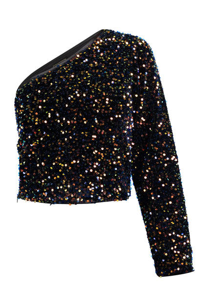 Faina Women's One-Shoulder Sequin Top