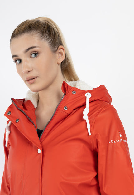 Dreimaster maritim Women's Rain Jacket With Teddy Lining