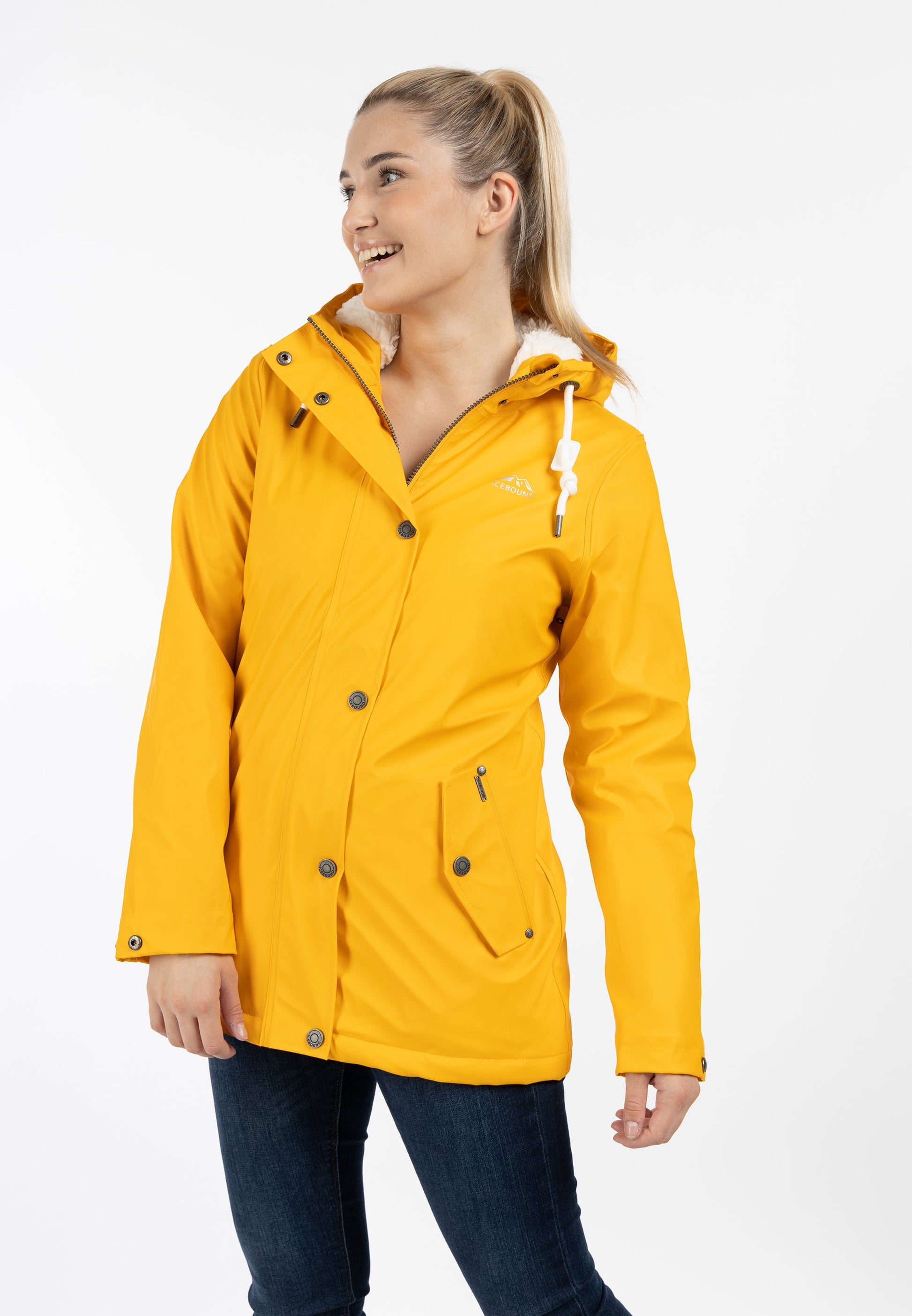 Icebound Women's Rain Jacket With Teddy Lining
