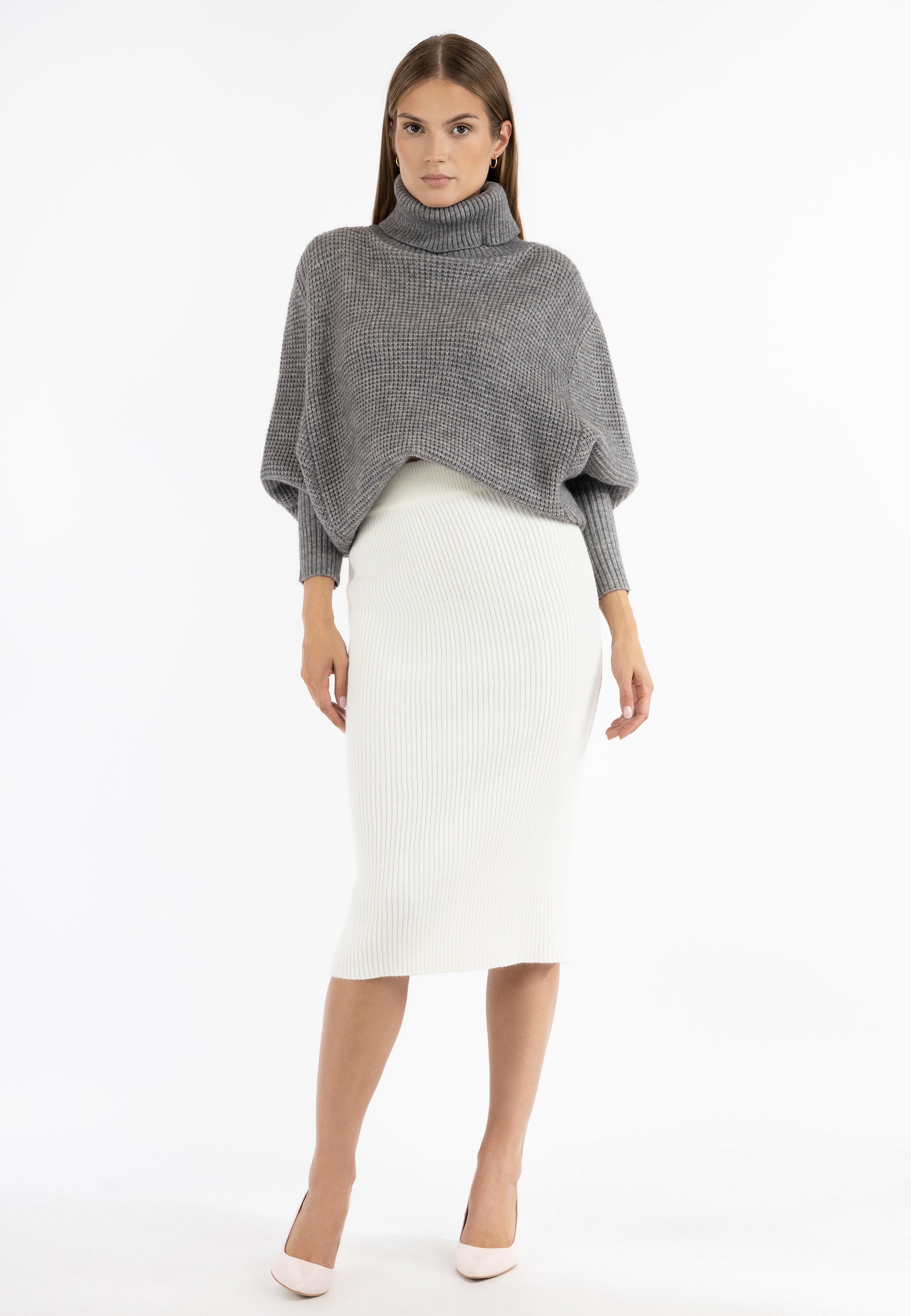 RISA Damen Strick Midi Rock