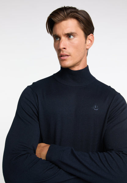 Dreimaster klassik Men's Basic Fine Knit Sweater